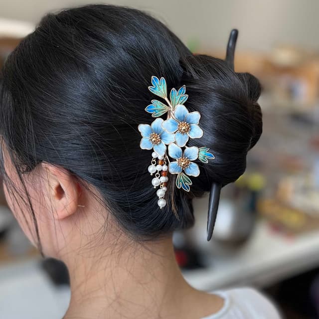 Glorious Years — Velvet Blossom Hairpin — the piece resting in soft light